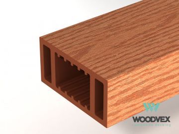 Перила ограждения нижние Woodvex Select 100х50х3000 мм, ТЕРРАКОТА - Фото