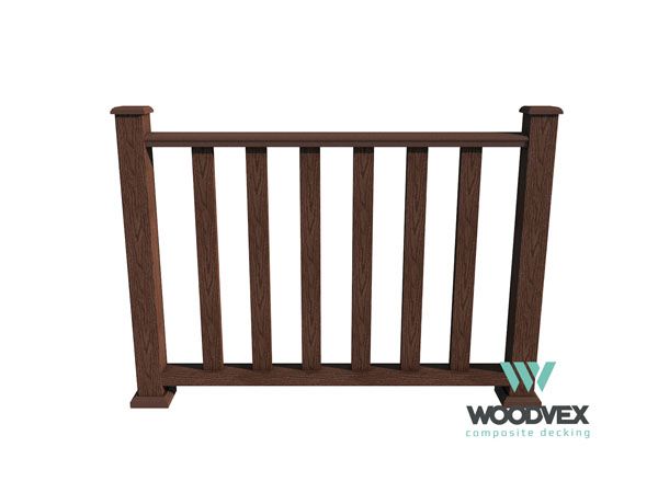 Столб ограждения Woodvex Select 100х100х3000 мм, ТЕМНО-КОРИЧНЕВЫЙ - Фото