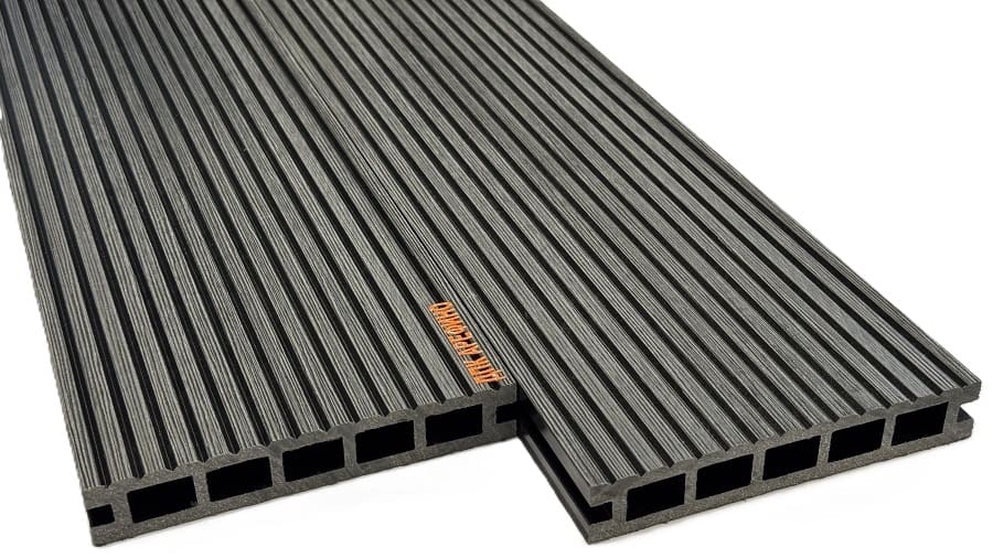 Террасная доска ВЕЛЬВЕТ КВАДРО, 145х24 мм, ГРАФИТ - Фото
