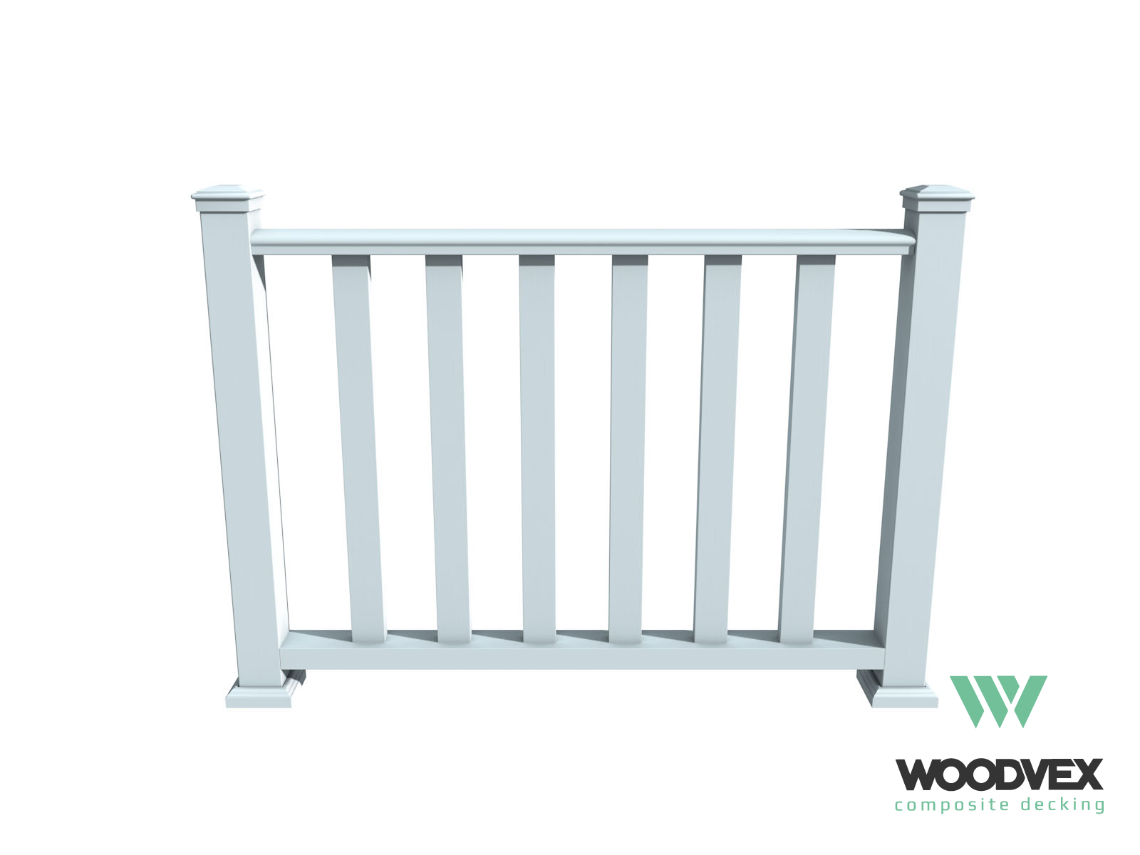 Перила ограждения верхние Woodvex Co-Extrusion 100х50х3000 мм, БЕЛЫЙ - Фото