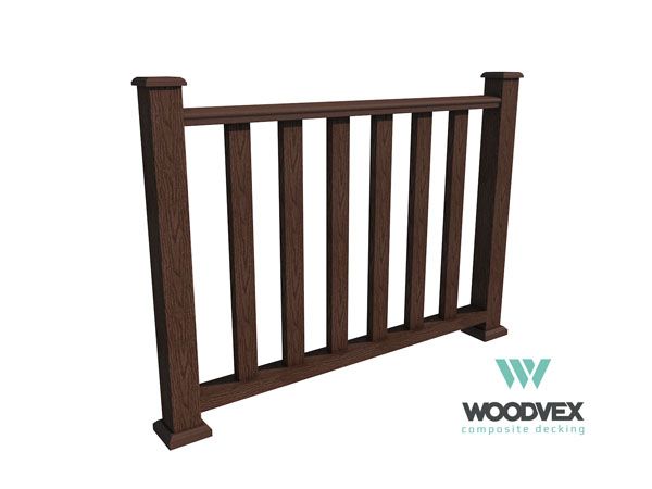 Столб ограждения Woodvex Select 100х100х3000 мм, ТЕМНО-КОРИЧНЕВЫЙ - Фото