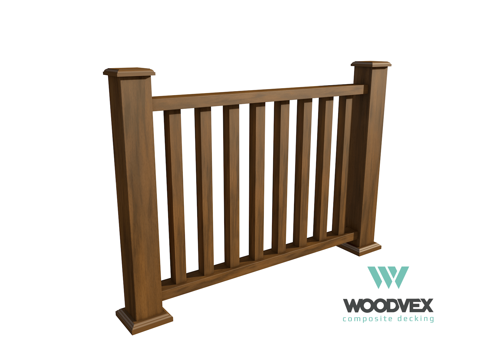 Крышка столба ограждения Woodvex Co-Extrusion 100х50 мм, ТИК - Фото